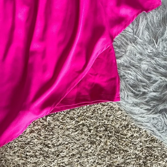 Bebe Asymmetrical Y2K Hot Pink Skirt With Shirts Women’s Size Large New With Tag - Picture 7 of 8